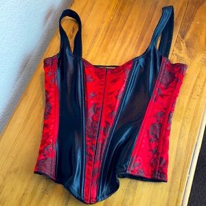 Red Black Corset